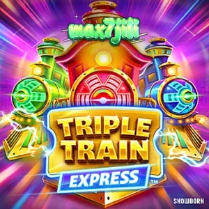 Cyberpunk themed train slot machine interface