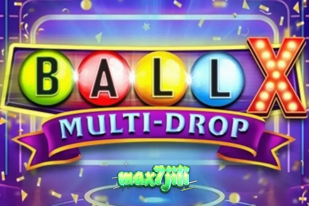 Neon-themed Ball X Multi-Drop slot interface